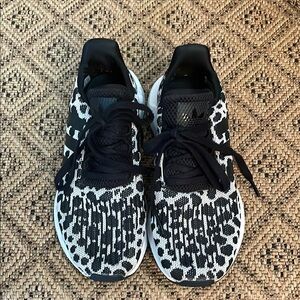 Adidas Black and White Patterned Sneakers